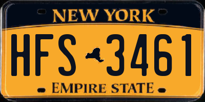 NY license plate HFS3461