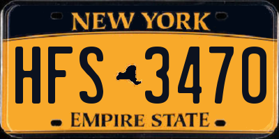 NY license plate HFS3470