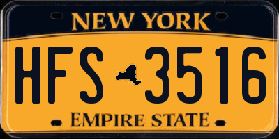 NY license plate HFS3516
