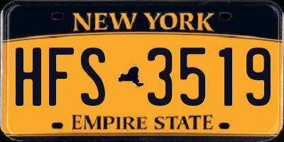 NY license plate HFS3519