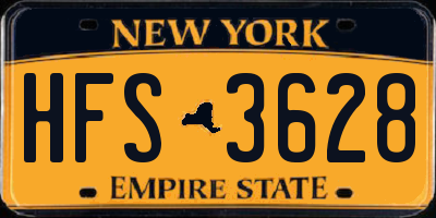 NY license plate HFS3628