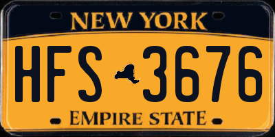 NY license plate HFS3676