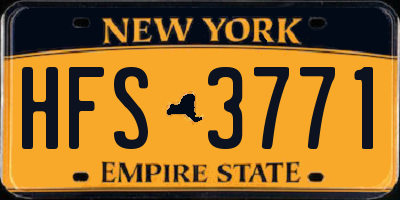 NY license plate HFS3771