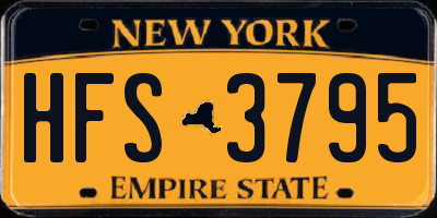 NY license plate HFS3795