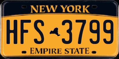 NY license plate HFS3799