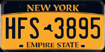 NY license plate HFS3895