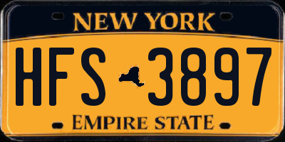 NY license plate HFS3897