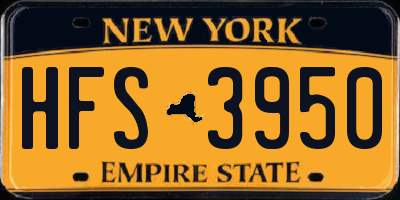NY license plate HFS3950