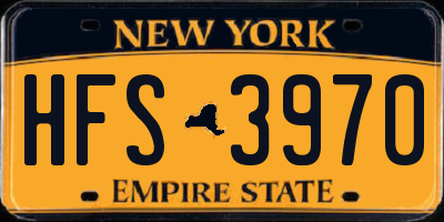 NY license plate HFS3970
