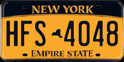 NY license plate HFS4048