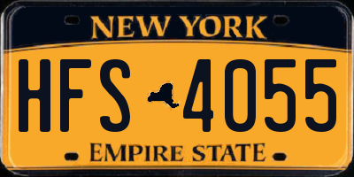 NY license plate HFS4055