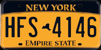 NY license plate HFS4146