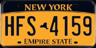 NY license plate HFS4159