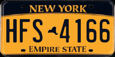 NY license plate HFS4166