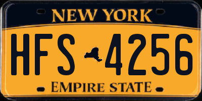 NY license plate HFS4256
