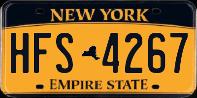 NY license plate HFS4267