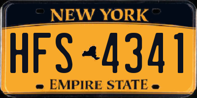 NY license plate HFS4341
