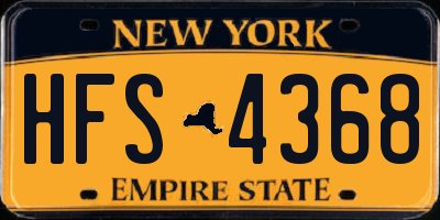 NY license plate HFS4368