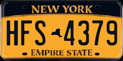 NY license plate HFS4379