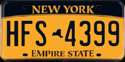 NY license plate HFS4399