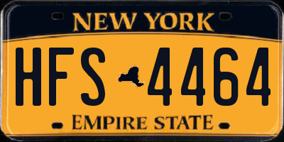 NY license plate HFS4464