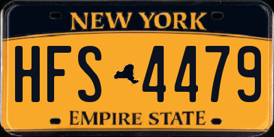 NY license plate HFS4479