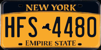 NY license plate HFS4480
