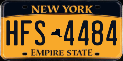 NY license plate HFS4484