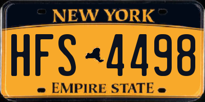 NY license plate HFS4498