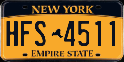 NY license plate HFS4511