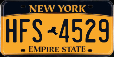 NY license plate HFS4529