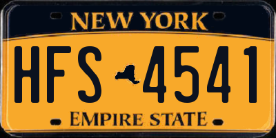 NY license plate HFS4541