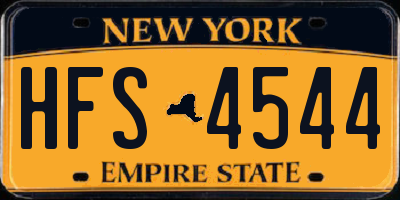 NY license plate HFS4544