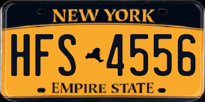 NY license plate HFS4556