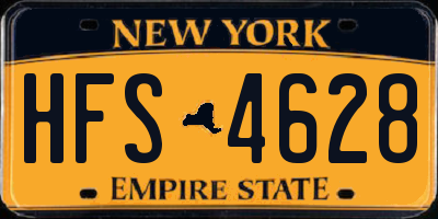 NY license plate HFS4628