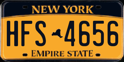 NY license plate HFS4656