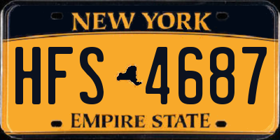 NY license plate HFS4687