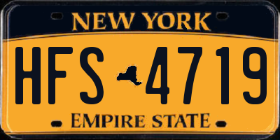 NY license plate HFS4719