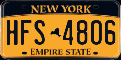 NY license plate HFS4806