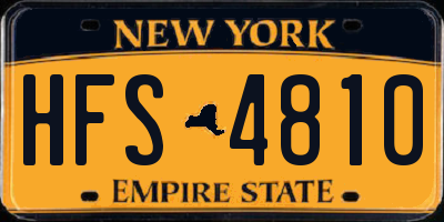NY license plate HFS4810