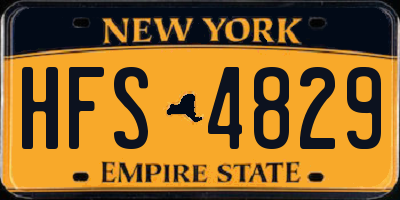 NY license plate HFS4829