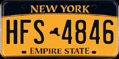 NY license plate HFS4846