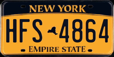NY license plate HFS4864