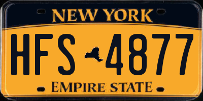 NY license plate HFS4877