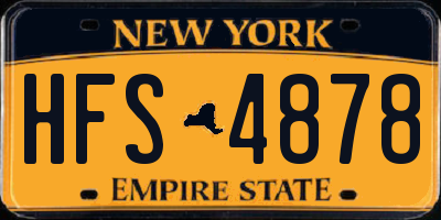 NY license plate HFS4878