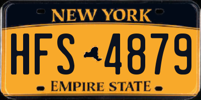 NY license plate HFS4879