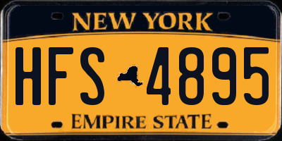 NY license plate HFS4895