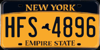 NY license plate HFS4896