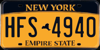 NY license plate HFS4940