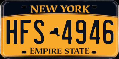 NY license plate HFS4946